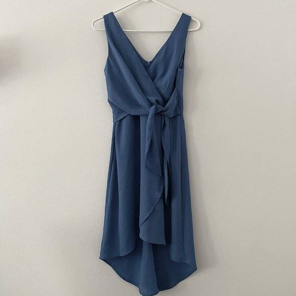 Lulus Dresses & Skirts - Lulus Baldwin Blue High-Low Wrap Midi Dress
